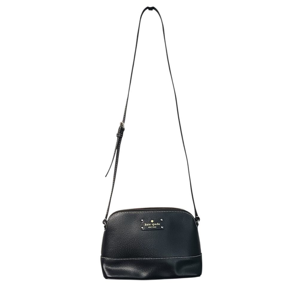 Kate Spade Wellesley Hanna Leather Crossbody Black Small GUC